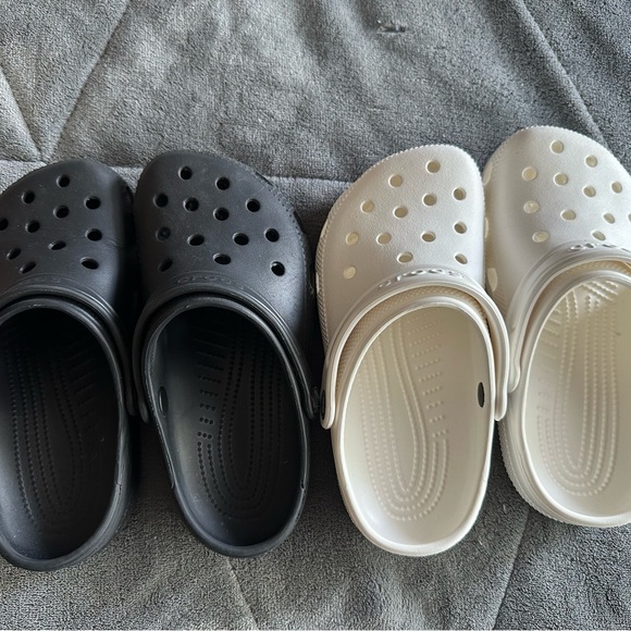 CROCS Other - Crocs youth J2 White(new with out tags) Black(lightly worn)